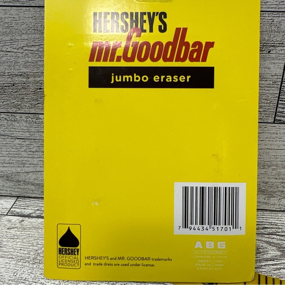 Brand New Collectible Hershey’s Mr. Goodbar Jumbo Eraser Yellow - Picture 2 of 3